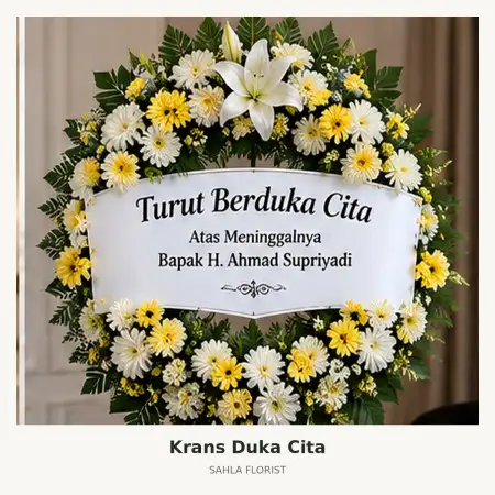Krans Bunga Duka Pajangan