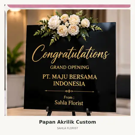 Papan Bunga Akrilik Pajangan